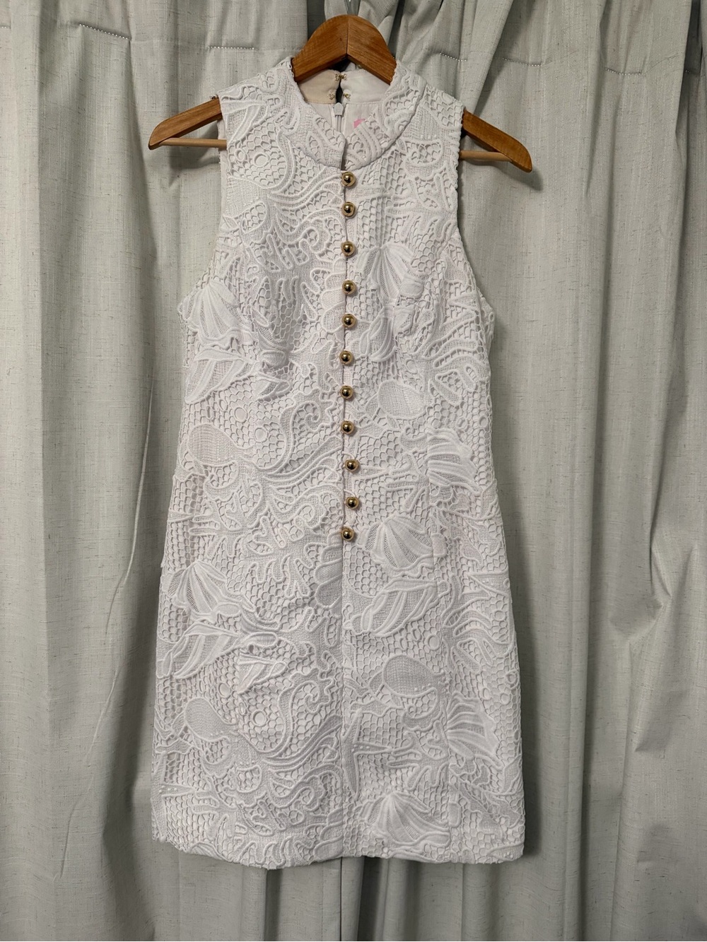 Lily Pulitzer Alexa Shift Dress Under the Sea Lace - White - Size 6